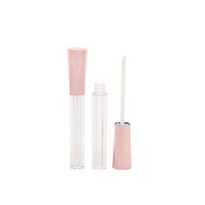 Cubierta de aluminio de metal de diamante octogonal, tubo de plástico con esmalte labial