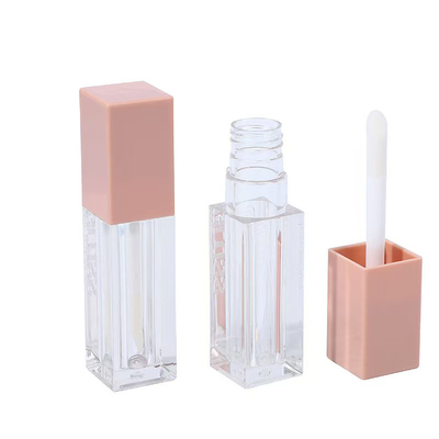 Cuadrado rosa 7ml tubo de plástico para el esmalte labial para el esmalte labial de sombra de ojos líquido de alto brillo