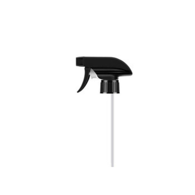 Cerradura de tornillo todo plástico negro pulverizador de disparo 28/410 para limpieza de botellas