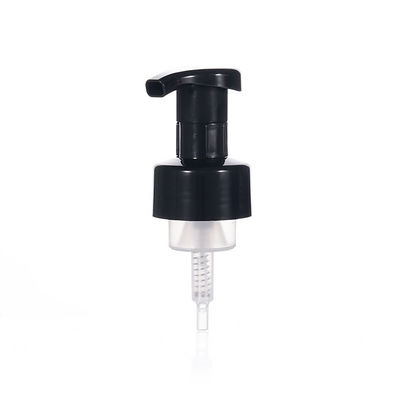 Dispensador de bomba de loción cosmética negra con collar de bloqueo