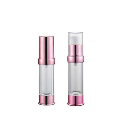 Botella de bomba sin aire de aluminio UV Rose Gold de 30 ml utilizada para aplicaciones de cuidado de la piel