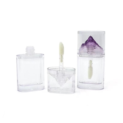 Tubo de brillo labial de plástico con forma de montaña de 3.5 ml, material AS, utilizado para envases cosméticos