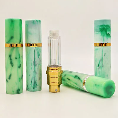 Superficie de diseño de mármol elegante ABS botella de perfume de 5 ml con fondo de rocío llenado muy popular soporte de ventas personalización