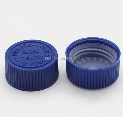 Junta de sellado por inducción con tapón de rosca de plástico liso acanalado negro de 20mm 24mm 28mm para botellas de cosméticos