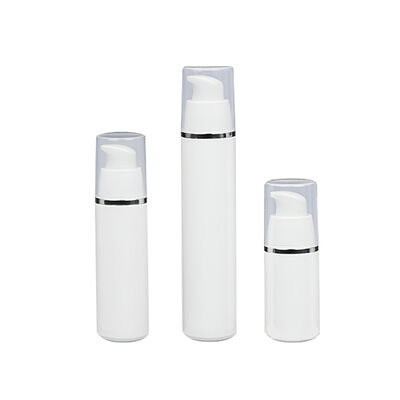 Venta al por mayor de botellas con bomba privada de aire de 15ml, 30ml y 50ml para cuidado de la piel con personalización OEM ODM en PP de calidad alimentaria