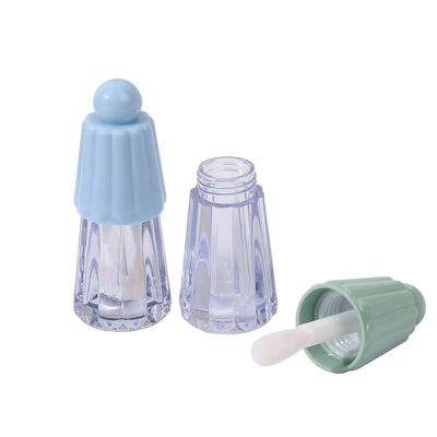 Por mayor 4,5 ml de plástico ecológico tipo paraguas Gloss de labios tubo de palillo para productos de cuidado de labios