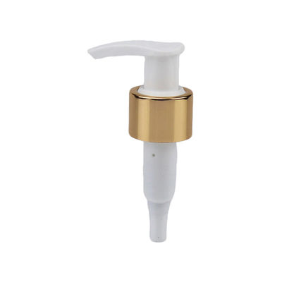 24/410 28/410 Bomba Cosmética de Aluminio Dorado Dispensador de Emulsión de Plástico para Botella de Lavado de Manos Bomba de Loción Recargable para Gel de Ducha