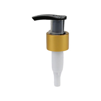 24/410 28/410 Bomba Cosmética de Aluminio Dorado Dispensador de Emulsión de Plástico para Botella de Lavado de Manos Bomba de Loción Recargable para Gel de Ducha
