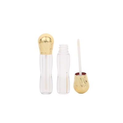 Gran cabeza de metal con cepillo de plástico de 4,5 ml tubo de esmalte labial de gama alta