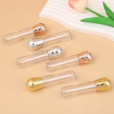 Gran cabeza de metal con cepillo de plástico de 4,5 ml tubo de esmalte labial de gama alta