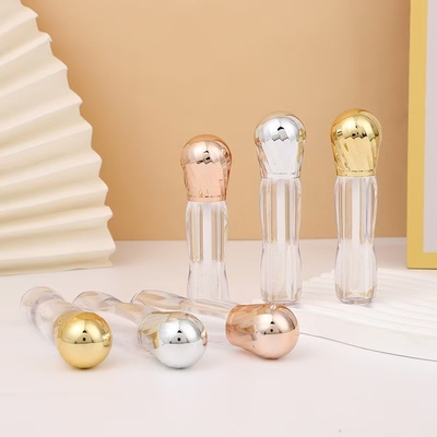 Gran cabeza de metal con cepillo de plástico de 4,5 ml tubo de esmalte labial de gama alta