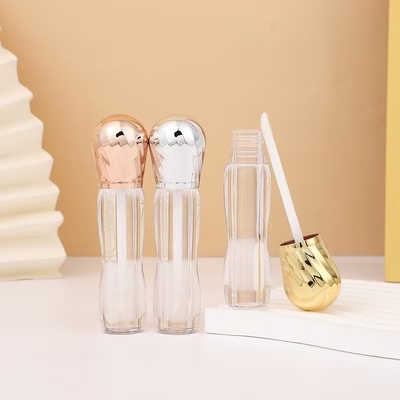 Gran cabeza de metal con cepillo de plástico de 4,5 ml tubo de esmalte labial de gama alta