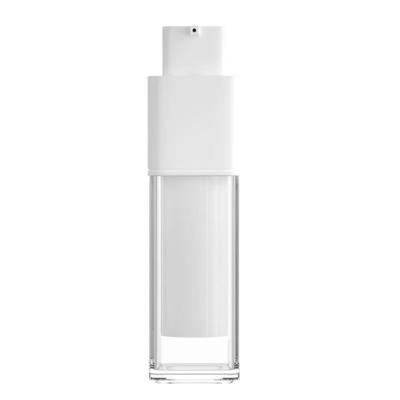 Fabrica botella sin aire de 30 ml con capacidad de color personalizada para el cuidado de la piel
