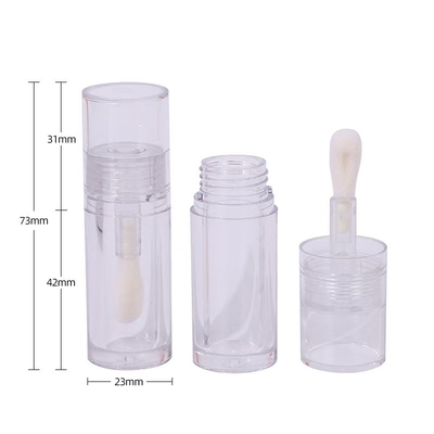 Plastic Transparente Gran Cabeza Cepillo de labios Glaseado tubo pequeño para resaltar líquido