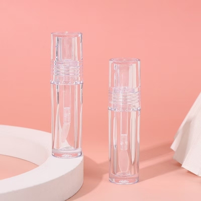 Cabeza de cepillo de silicona transparente tubo de plástico de esmalte labial 4.5 ml