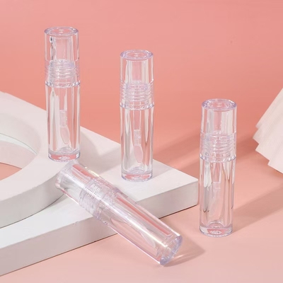 Cabeza de cepillo de silicona transparente tubo de plástico de esmalte labial 4.5 ml