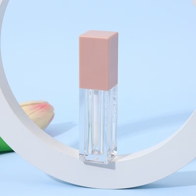 Cuadrado rosa 7ml tubo de plástico para el esmalte labial para el esmalte labial de sombra de ojos líquido de alto brillo