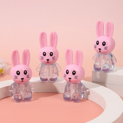 Tubo portátil de esmalte de labios de conejo con cepillo de color personalizable y fácil de llevar