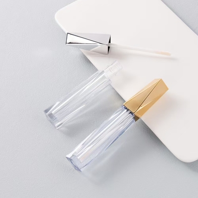 4.5 ml tubo de esmalte labial de color personalizado con aplicador de varilla flocada de forma irregular