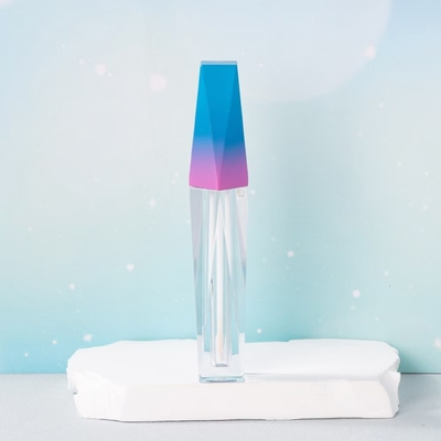 4.5 ml tubo de esmalte labial de color personalizado con aplicador de varilla flocada de forma irregular