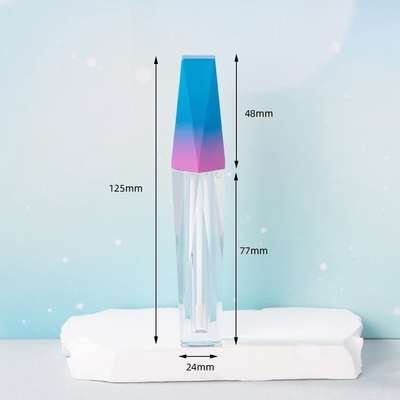 4.5 ml tubo de esmalte labial de color personalizado con aplicador de varilla flocada de forma irregular