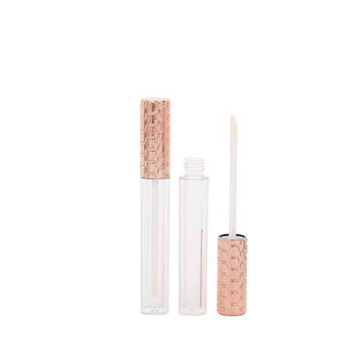 Sombra de ojos líquida que resalta el tubo de esmalte de labios de plástico con logotipo de cepillo personalizado