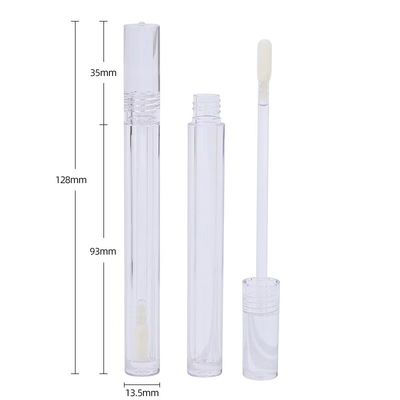 Tipo de cierre sencillo Cap de tornillo delgado 4,5 ml tubo de plástico de esmalte labial con logotipo personalizable