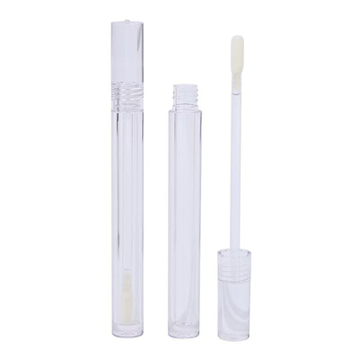 Tipo de cierre sencillo Cap de tornillo delgado 4,5 ml tubo de plástico de esmalte labial con logotipo personalizable