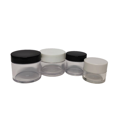Diseño universal 100g Jarrón de crema de plástico Apoyo personalización Logotipo de color