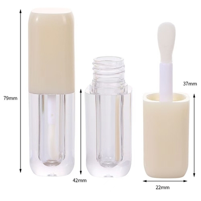 Tubo de esmalte labial cuadrado compacto y llamativo