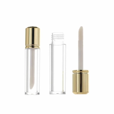 Cubierto redondo corto 6ml tubo de esmalte labial puede ser personalizado con logotipo