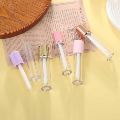 Cubierto redondo corto 6ml tubo de esmalte labial puede ser personalizado con logotipo