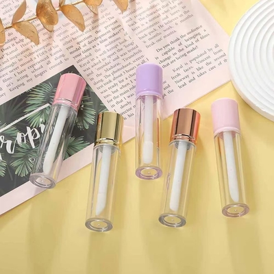 Cubierto redondo corto 6ml tubo de esmalte labial puede ser personalizado con logotipo