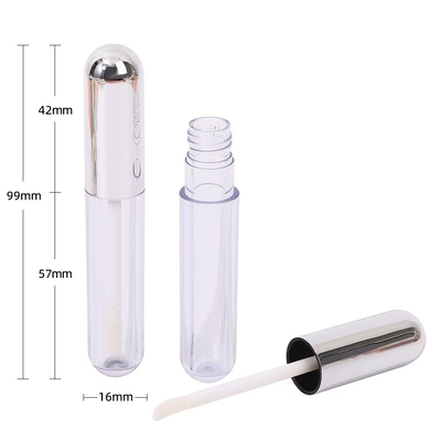 Hidratante de plata de aluminio tapa de cabeza de plástico de labio esmaltado tubo de tecnología sentido