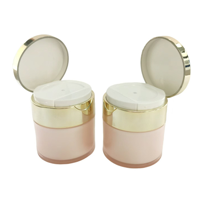 Apariencia exquisita Jarrón sin aire de crema acrílica de 50 ml para el cuidado de la piel