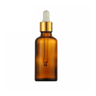 Botella de vidrio de hombro redondo vacío de aceite personalizado con gotero de aluminio 10ML 30ML 50ML