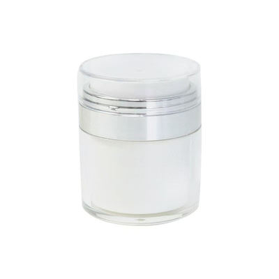 Botella de crema sin aire de acrílico de 50G recargable con tarro interior reemplazable con colores y logotipo personalizados