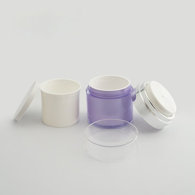 50G Jar de acrílico recargable sin aire Impresión de serigrafía personalizada con jar interior de reemplazo y conjunto completo