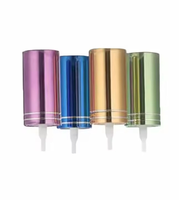 Pulverizador de niebla fina de plástico y aluminio 18/410 para botellas de perfumes de colores vibrantes