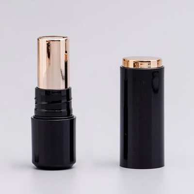 Se aceptan colores personalizados tubo de lápiz labial vacío 3.5g con anillo de sello material plástico