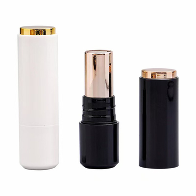Tubo redondo de lápiz labial de plástico 3.5g para diseño de electroplataje cosmético en cualquier color