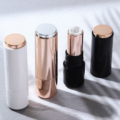 Tubo redondo de lápiz labial de plástico 3.5g para diseño de electroplataje cosmético en cualquier color