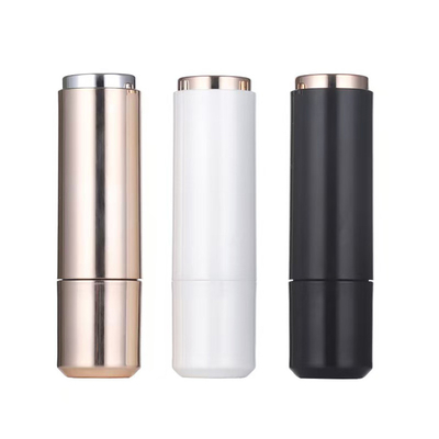 Tubo redondo de lápiz labial de plástico 3.5g para diseño de electroplataje cosmético en cualquier color
