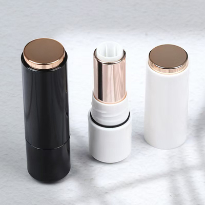 Tubo redondo de lápiz labial de plástico 3.5g para diseño de electroplataje cosmético en cualquier color