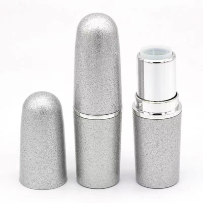 Forma de bala 5g tubo de lápiz labial electroplacado de aluminio para cosméticos