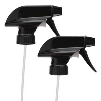 Cerradura de tornillo todo plástico negro pulverizador de disparo 28/410 para limpieza de botellas