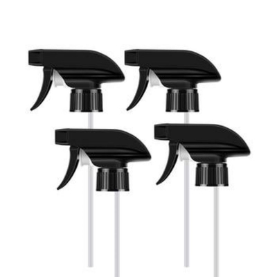 Cerradura de tornillo todo plástico negro pulverizador de disparo 28/410 para limpieza de botellas