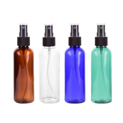 Perfume 100 ml botella de pulverización para limpieza lavado cuidado de la piel en plástico PET de varios colores
