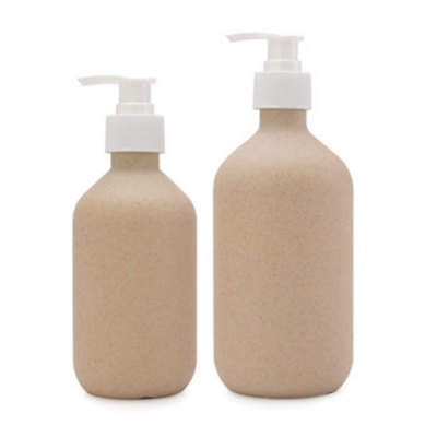 Botella de plástico de paja de trigo de 120 ml ecológica utilizada para champú