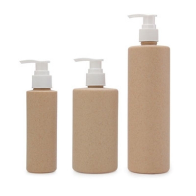 Botella de plástico de paja de trigo de 120 ml ecológica utilizada para champú
